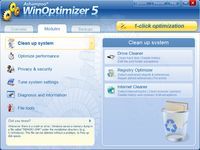 Ashampoo WinOptimizer main screen