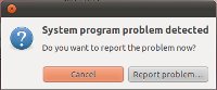 System program problem detected