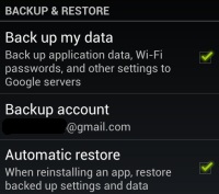 Backup and Restore