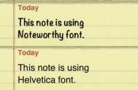 Change a Notes Font