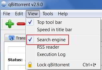 qbittorrent-display-search-tab-through-view-menu