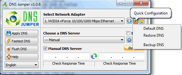 DNS Jumper main program