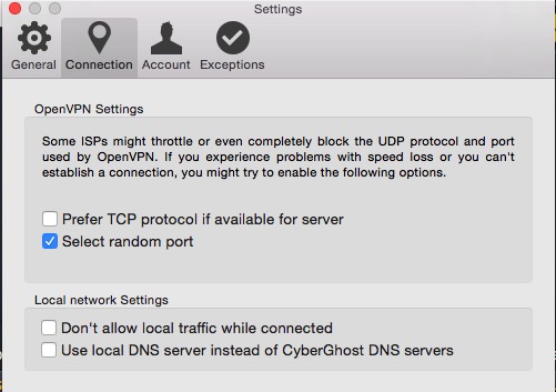 cyberghost mac settings