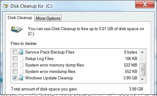 Disk cleanup