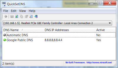 QuickSetDNS