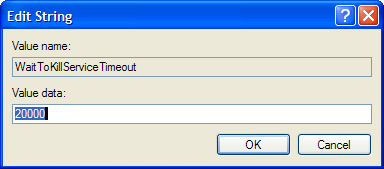 Dialog box for Edit String