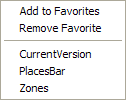 Favorites menu in Regedit