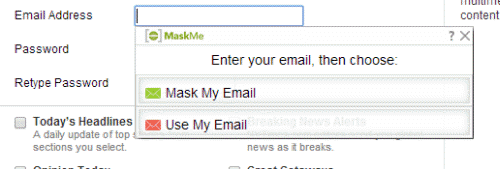 Mask-Me menu