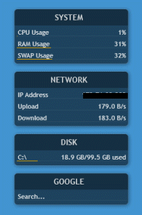 Some Rainmeter gadgets