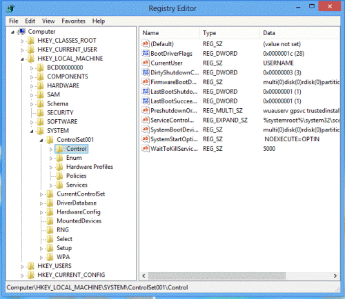 Registry Editor