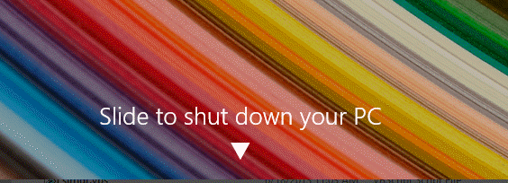 Slide to shut down feature