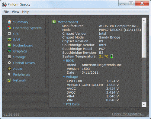 System utility Speccy