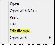 Entry in context menu