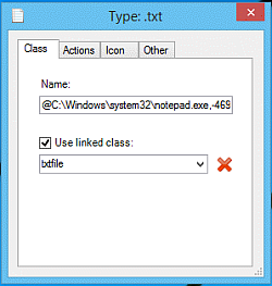 Types dialog