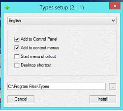 Installing Types software