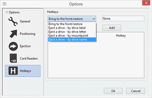 Interface for creating hotkeys