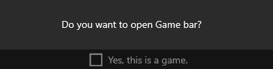 Opening the Windows 10 Game bar