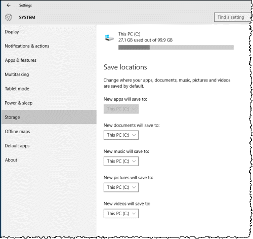 Managing Windows 10 disk space