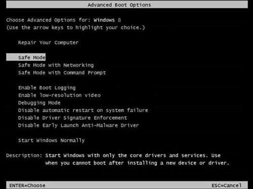 Windows 8 boot menu