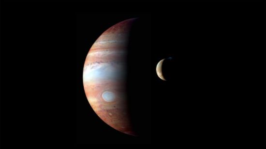 Jupiter and Io desktop wallpaper