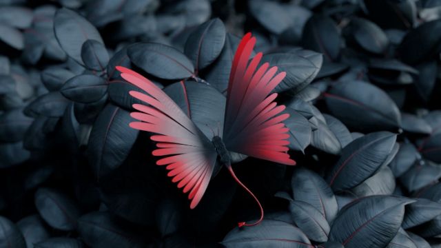 3D Butterfly screen wallpaper