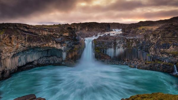 Iceland’s Aldeyjarfoss Waterfall