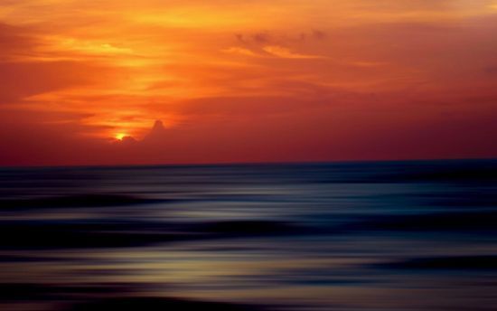 Ocean Sunset Ripple Effect wallpaper