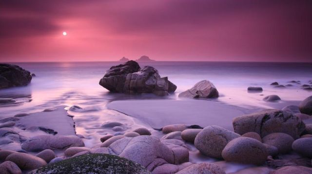 Porth Nannven Beach Sunrise wallpaper