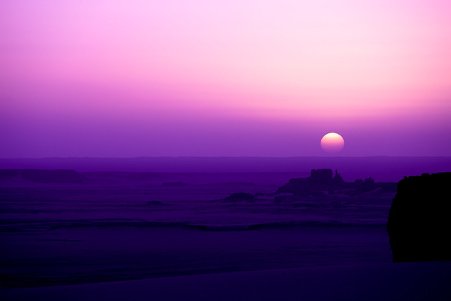 Wallpaper Purple Sunset in Tahaggart