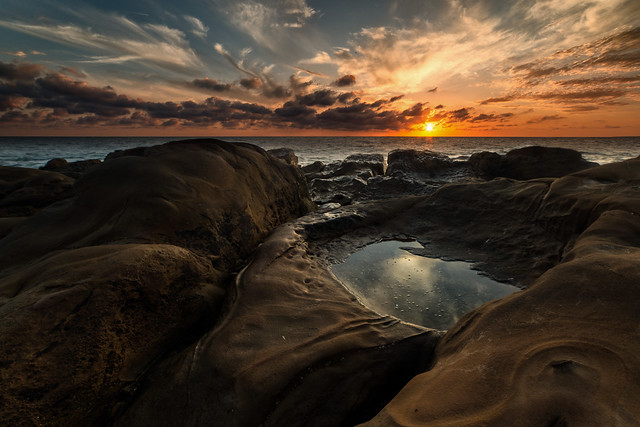 Tidepool at Sunset Wallpaper