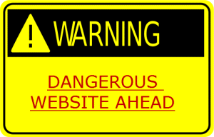 Warning of dangerous website